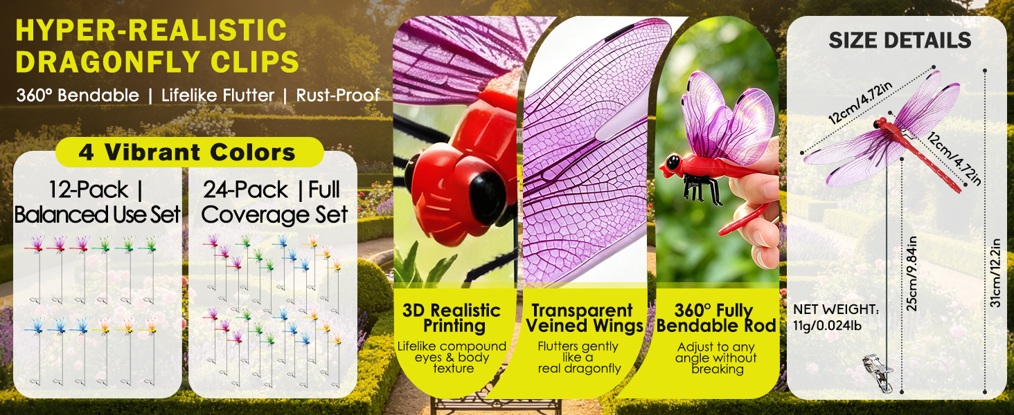 dragon fly clips for bugs repellent