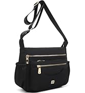 CAAORDKSO Messenger Bag for Women Nylon Waterproof Shoulder Purse Crossbody Bag Lightweight Trave...
