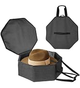 Hat Storage Box for Women and Men, Hat Storage bag for Travel Collapsible, Cowboy Hat Case with H...