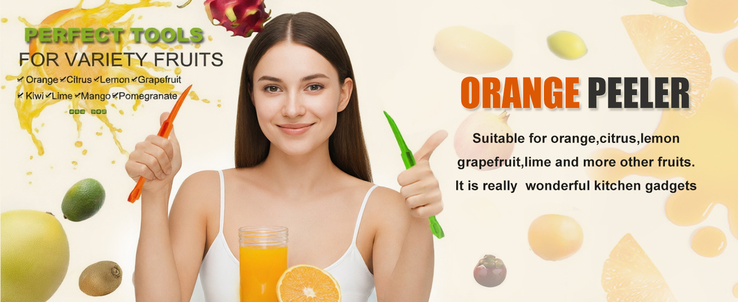 Orange Peeler Tools Citrus Peel Cutter Plastic Fruit Vegetable Slicer Cutter Lemon Peeler Opener