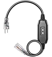 DEWENWILS 3Ft Automatic GFCI Extension Cord Outdoor, 12/3 SJTW Heavy Duty Extension Cord, Power C...