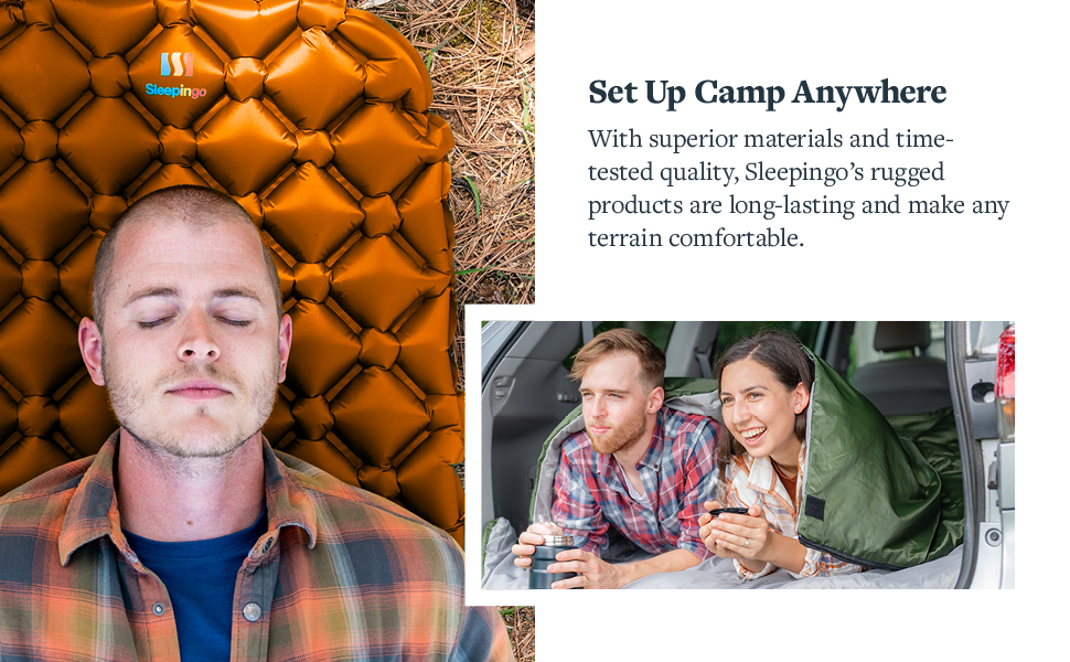 Sleepingo Sleeping Pad for Camping, Orange