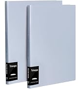 Binder with Plastic Sleeves 8.5x11" 20-Pocket- Heavy Duty Art Portfolio Folder with Clear Sheet P...