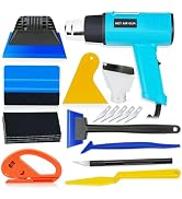 Vinyl Wrap & Window Tint Tool Kit – 12Piece with 1200W Heat Gun, Felt Edge Squeegee, Glass Squeeg...