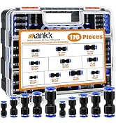mankk 170PCS Straight Push to Connect Fittings 1/8" 1/4" 5/16" 3/8" 1/2"& 4/6/8/10/12mm Quick Con...