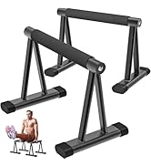 Dolibest Push Up Bar, 12'' High Parallettes Bars with 8 Rubber Feet & Comfortable Handle, Dip Bar...