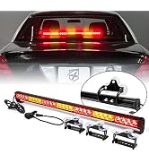 Xprite 31.5" 28 LED Strobe Emergency Traffic Advisor Warning Light Bar 13 Flashing Patterns, Suct...
