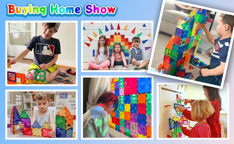 Magnetic Tiles for Kids Ages 3-5 4-8 Magnet Toys for 3 4 5 6 7 8 Year Old Boys Girls
