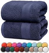 NatureMark Pack of 2 Bath Towels - 100% Cotton, 500?g/m² - Soft, Absorbent & Durable - for Home, ...