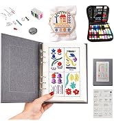 Vipxsa Embroidery Stitch Book Kit for Beginners, 138 Patterns with Embroidery Hoop & 87 PCS Tools...