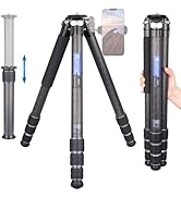 Heavy Duty Carbon Fiber Tripod CS85C with External Center Column Compact Lightweight Travel Camer...