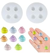 2Pcs Cute Tiny Poop Shape Resin Silicone Molds Micro Dollhouse Poop Epoxy Casting Molds for DIY R...