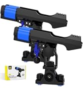 GearTrust 2-in-1 Fishing Rod Holder for Boat Kayak Rod Holder Track Deck Mount, Secure Fishing Po...