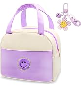 Lunch Box for Girls Women, Preppy Lunch Box for Teen Girls, Insulated Girls Lunch Bag for Kids, L...
