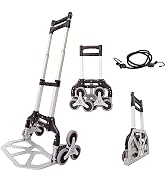 Folding Hand Truck, Stair Climbing Cart, Lightweight Portable Folding Dolly Multi-fuctional Folda...