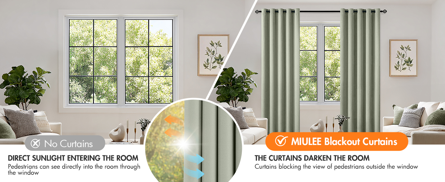 Curtain panel sets decor black out thermo block sun privacy energy efficient lightweight solid