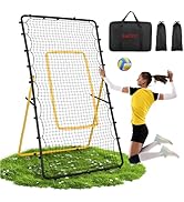 Adjustable Volleyball Rebounder Net 4x7 ft, Portable Bounce Back Volleyball Training Equipment, w...