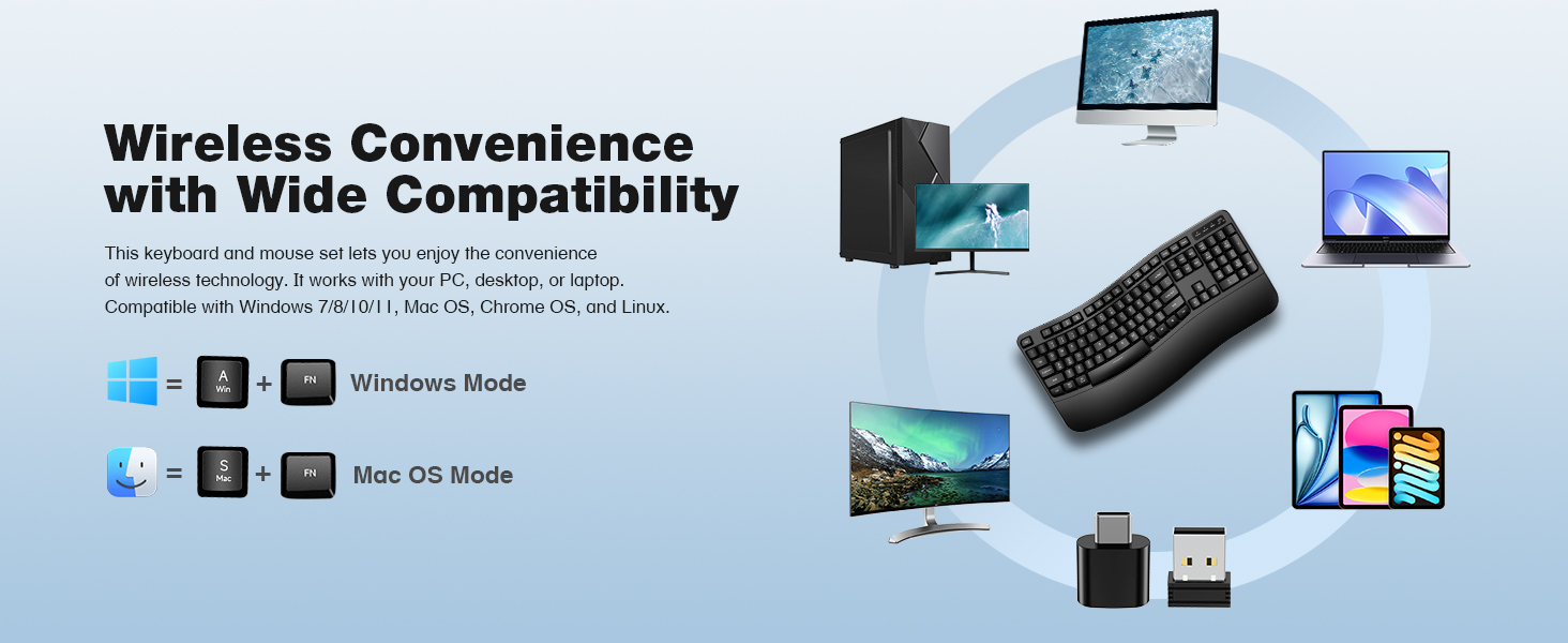 Wireless conveniencewith Wide compatibility