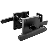 Double Sided Gate Latch, Heavy Duty Black Gate Latch for Wooden Fence, Aluminum Swinging Door Lat...