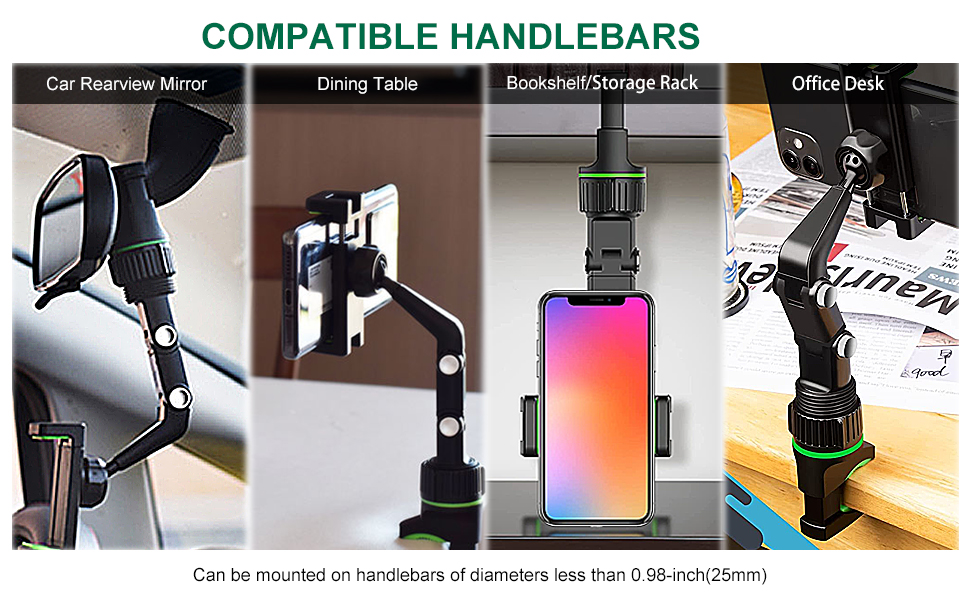 rear view mirror phone mount