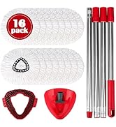 Spin Mop Replacement Set for O-Ceda EasyWring 1-Tank System, 16 Microfiber Spin Mops Refills,1 Sc...
