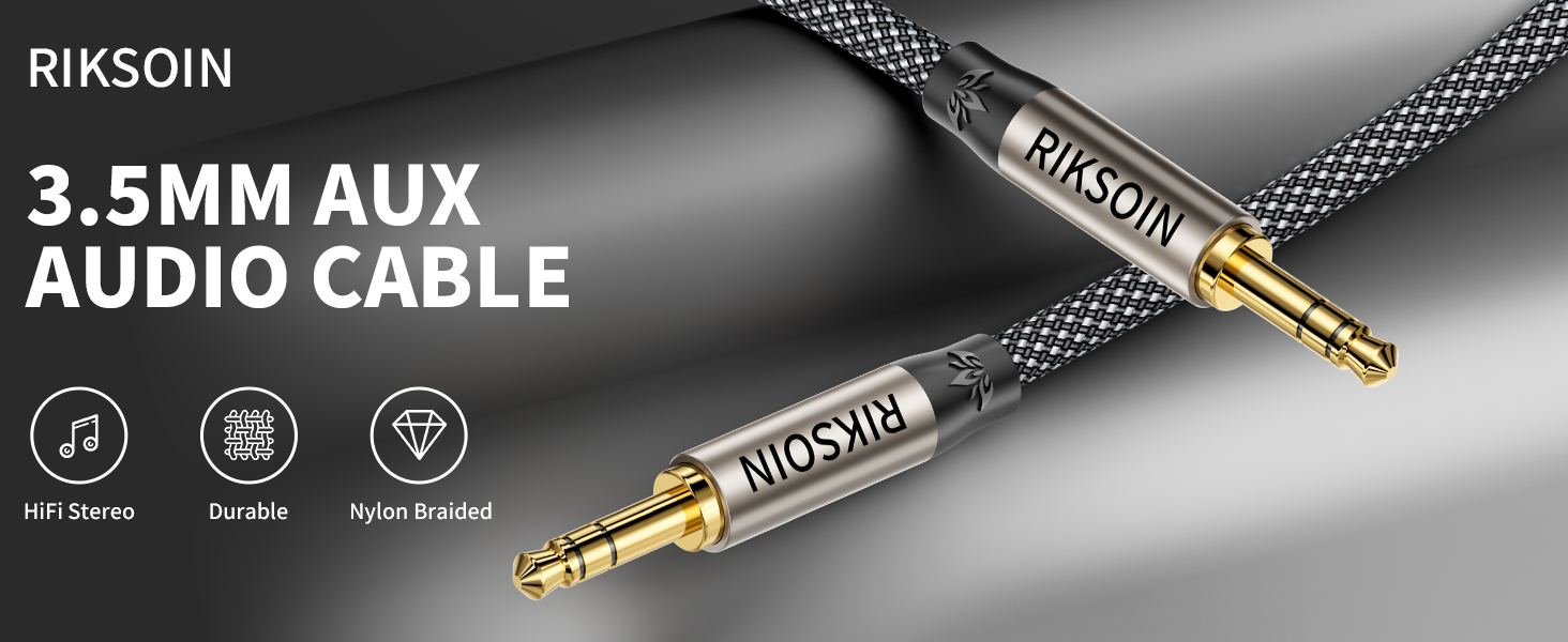 3.5mm Nylon Braided Aux Cable