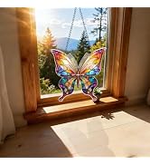 Butterfly Decorations Gifts for Women, Inspirational Acrylic Ornament with Story Card, Rainbow Su...