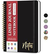 ZOTIA Lined Spiral Journal Notebook for Women, A5 College Ruled Journals for Writing, Hardcover N...