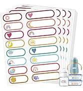 480 Pcs Baby Bottle Labels for Daycare, Waterproof Name Labels for Daycare, Self-Laminating Schoo...