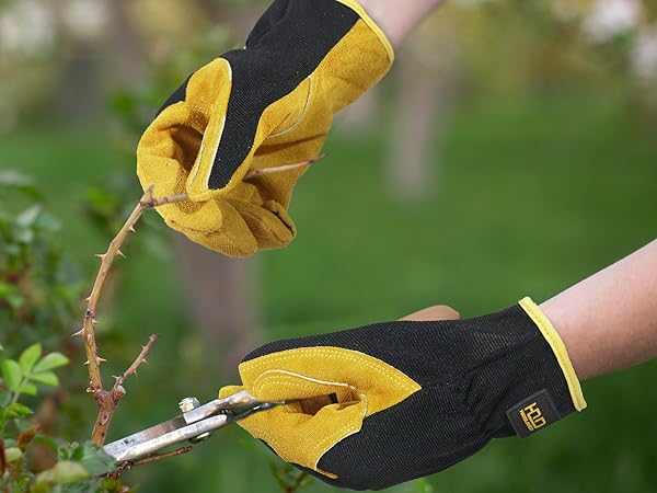 leather gardening yard work gloves men women gift