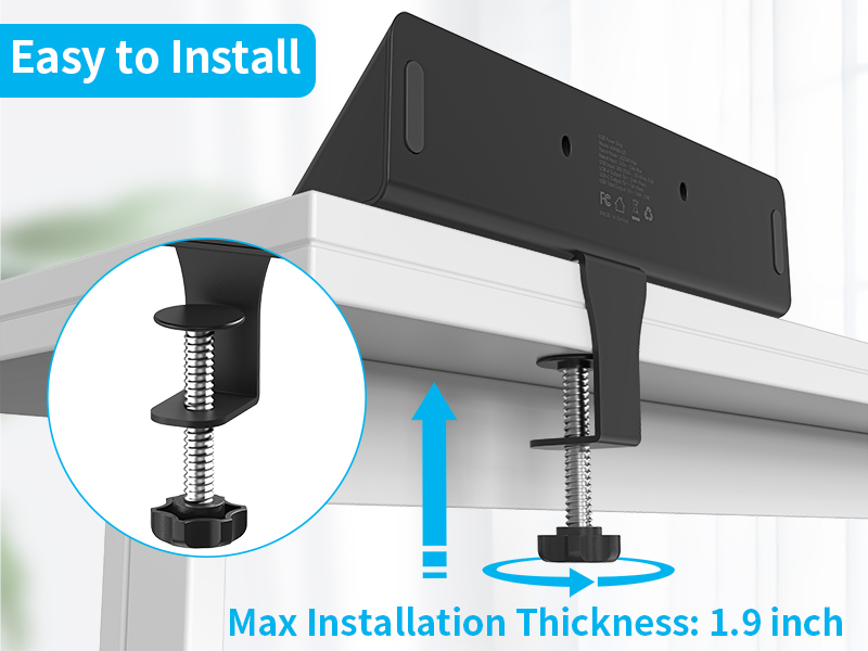 desk clamp power strip surge protector