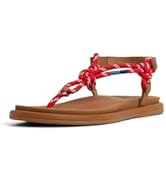 Sperry Women's Isla T-Bar Rope Sandal, Red, 5