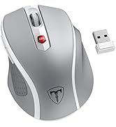 HOTWEEMS D-09 Wireless Mouse for Laptop - Ergonomic Plus Computer USB Cordless Mice, Ergo Grips, ...