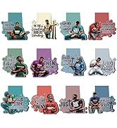 Black Men Praying Magnetic Bookmark - Wxiben 24 Pcs Religious Christain Bookmark Faith Bible Book...