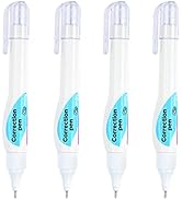 Correction Pen White Out Liquid Pen Multi-Purpose Whiteout with Metal Tip – For School, Office & ...