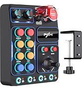PXN CB1 Gaming Button Box – Sim Drive Control with 19 Buttons (9 Types), 30 Programmable Options,...