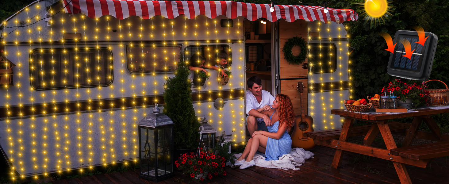 solar curtain lights