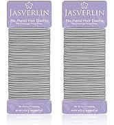 JASVERLIN 2MM Light Gray Hair Ties, No Slip Damage-free Hair Elastics Ponytail Holders for Women ...