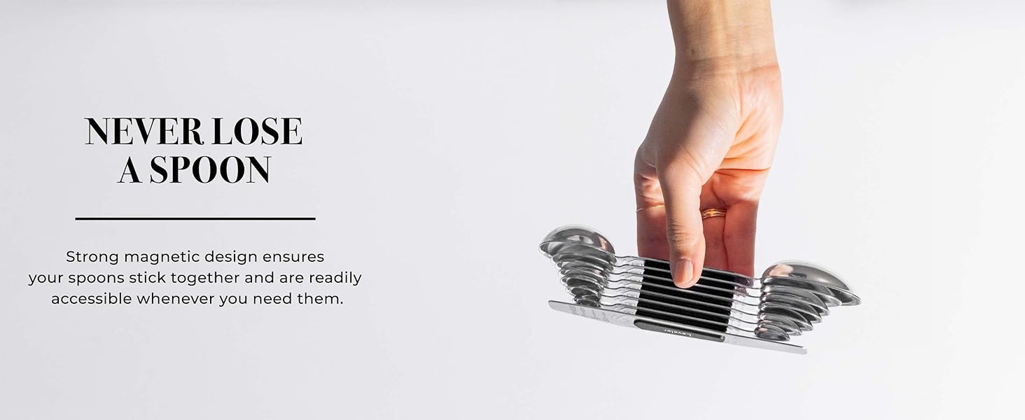 Black - Silver - Magnetic Spoons