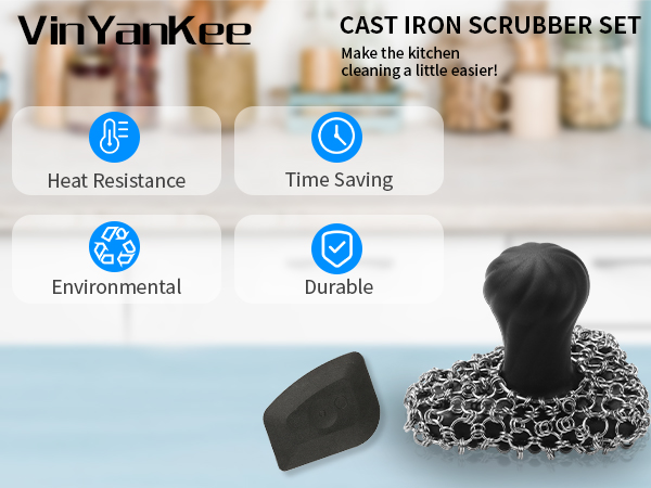 cast iron skillet cleaner, cast iron cleaner scrubber kitchen brushes for cleaning, steel wool