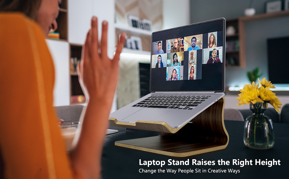 laptop stand wood