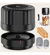 HTPOW Electric Mason Jar Vacuum Sealer - Automatic Mason Jar Vacuum Sealer Kit, Vacuum Sealer for...