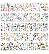Colorful pattern featuring multiple small cartoon-style character illustrations arranged in rows, appears to be a repeating decorative design.