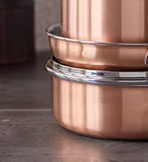 GreenPan x Bobby Flay 8 Piece Copper Clad Pots & Pans, Induction Ready Cookware, Measurement Mark...