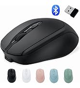 PiMivco Rechargeable Wireless Mouse, Bluetooth Mouse for Laptop/iPad/MacBook Pro/Air,Silent Mouse...