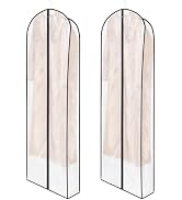 Zilink Dress Bags for Gowns Long 72” Wedding Dress Storage Bags Dust Covers for Hanging Clothes w...