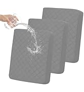 Easy-Going Waterproof Couch Cushion Covers, Non-Slip Leakproof Sofa Seat Cushion Slipcovers, Quil...