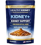 Kidney+ Dog Kidney Support Supplement Food Topper w/Omega 3, Prebiotics, Fiber, Kidney Support fo...