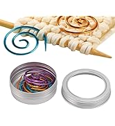 Culnflun 9PCS Knitting Needles, Metal Yarn Needle with Storage Box Spiral Cable Knitting Needle f...
