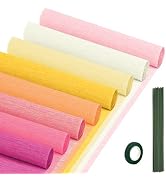 Crepe Paper Streamers 8 Rolls, 10 x 98Inch 8 Pink Colors Crepe Paper Sheets for DIY Gift Colourfu...